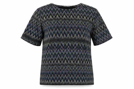 Casamia Womens Multicoloured Geometric Basic T-Shirt One Size