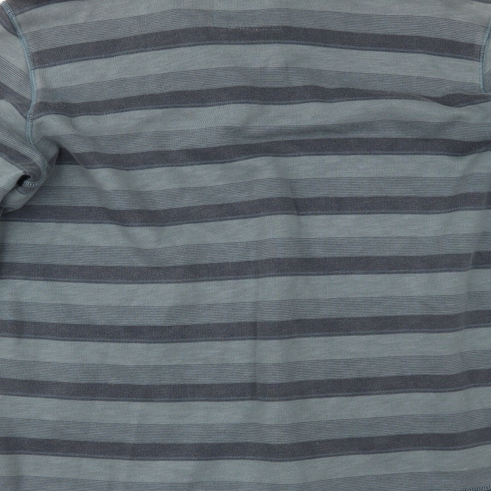 Marks and Spencer Mens Blue Striped  Pullover Jumper Size XL