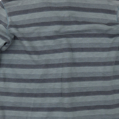 Marks and Spencer Mens Blue Striped  Pullover Jumper Size XL