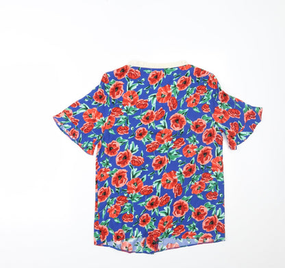 Papaya Womens Multicoloured Floral  Basic Button-Up Size 10