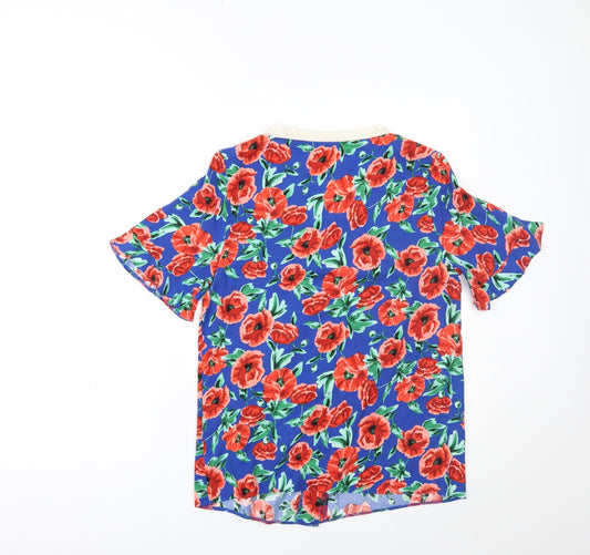 Papaya Womens Multicoloured Floral  Basic Button-Up Size 10