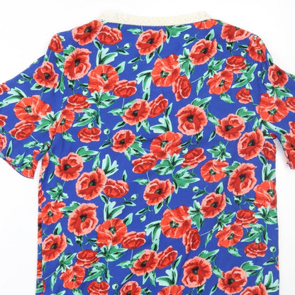 Papaya Womens Multicoloured Floral  Basic Button-Up Size 10