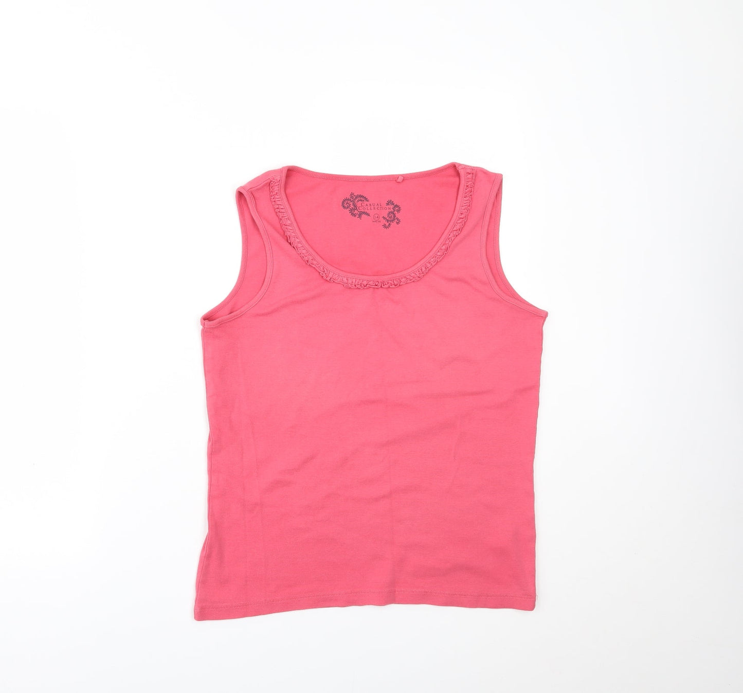 Womens UK Size 14 Casual Collection Pink Basic Tank