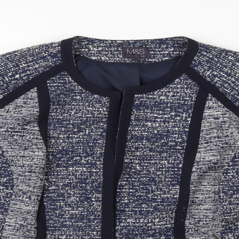 Womens UK Size 16 Marks and Spencer Blue Pea Coat