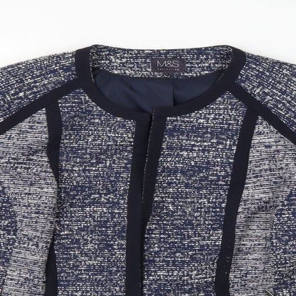 Womens UK Size 16 Marks and Spencer Blue Pea Coat