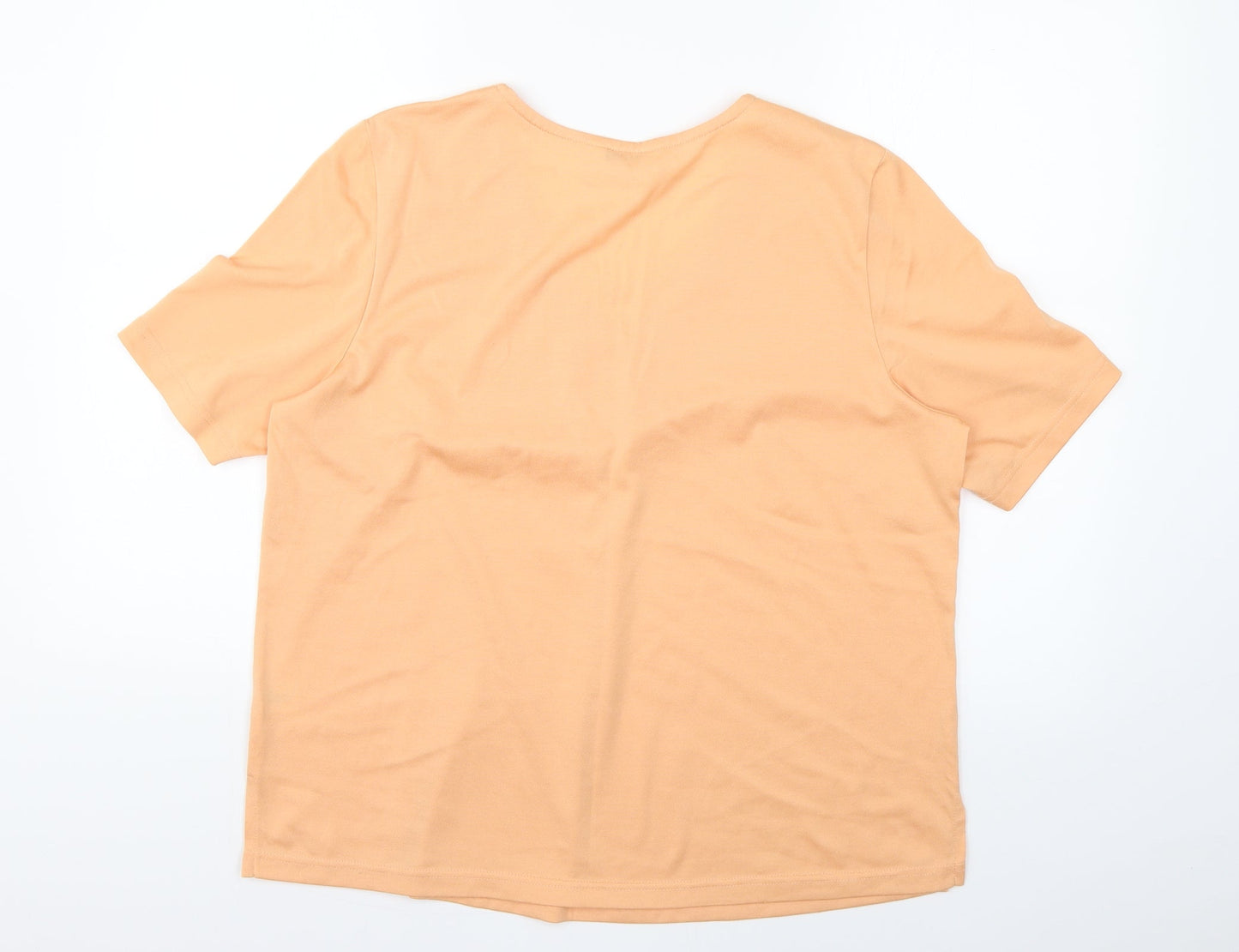 Classics Womens Orange   Basic T-Shirt Size 16