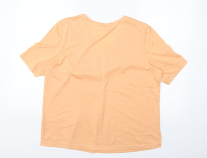 Classics Womens Orange   Basic T-Shirt Size 16