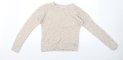 Womens UK Size 10 New Look Beige Pullover Jumper