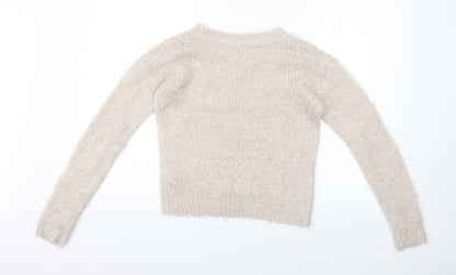 Womens UK Size 10 New Look Beige Pullover Jumper