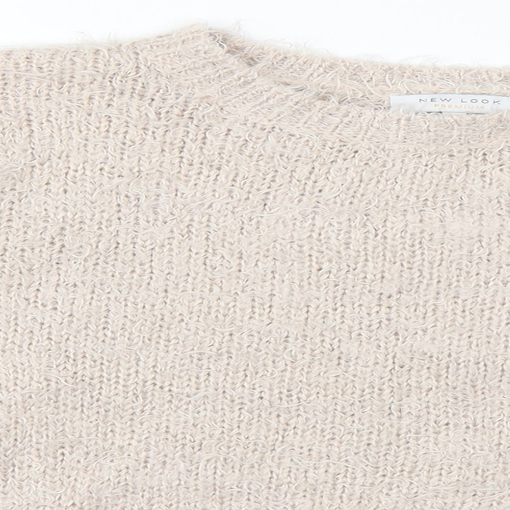 Womens UK Size 10 New Look Beige Pullover Jumper