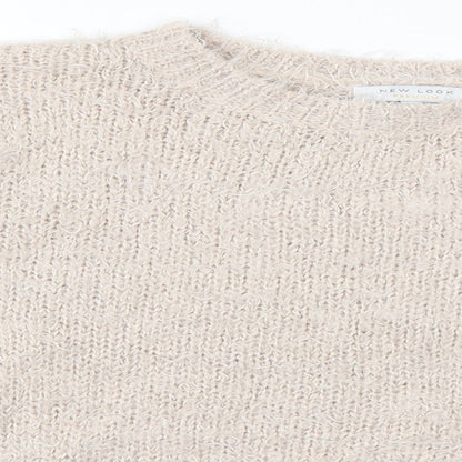 Womens UK Size 10 New Look Beige Pullover Jumper