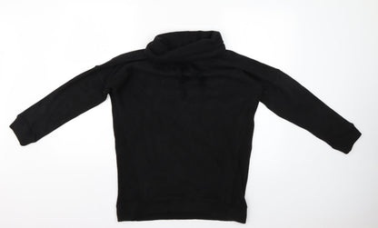 gift aid Womens Black Herringbone  Pullover Jumper Size S