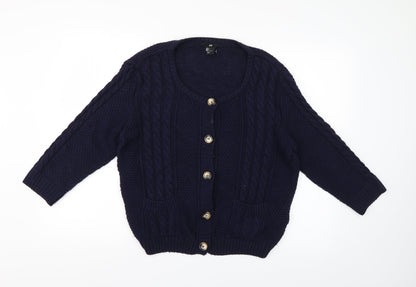 Womens UK Size L H&M Blue Pullover Jumper