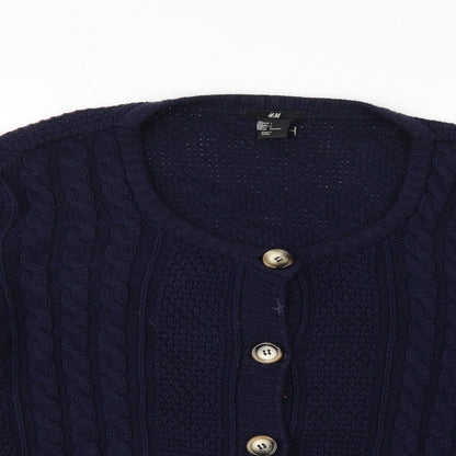 Womens UK Size L H&M Blue Pullover Jumper