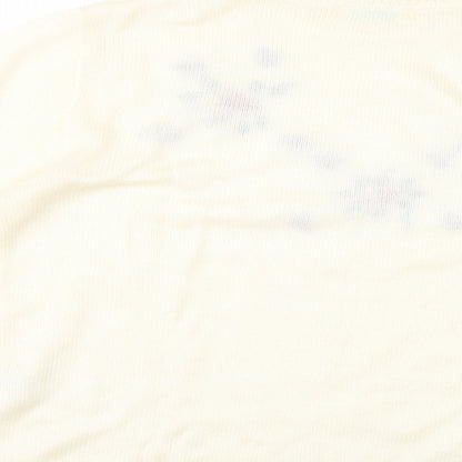 rose pearl Womens Yellow Floral  Pullover Jumper Size 10