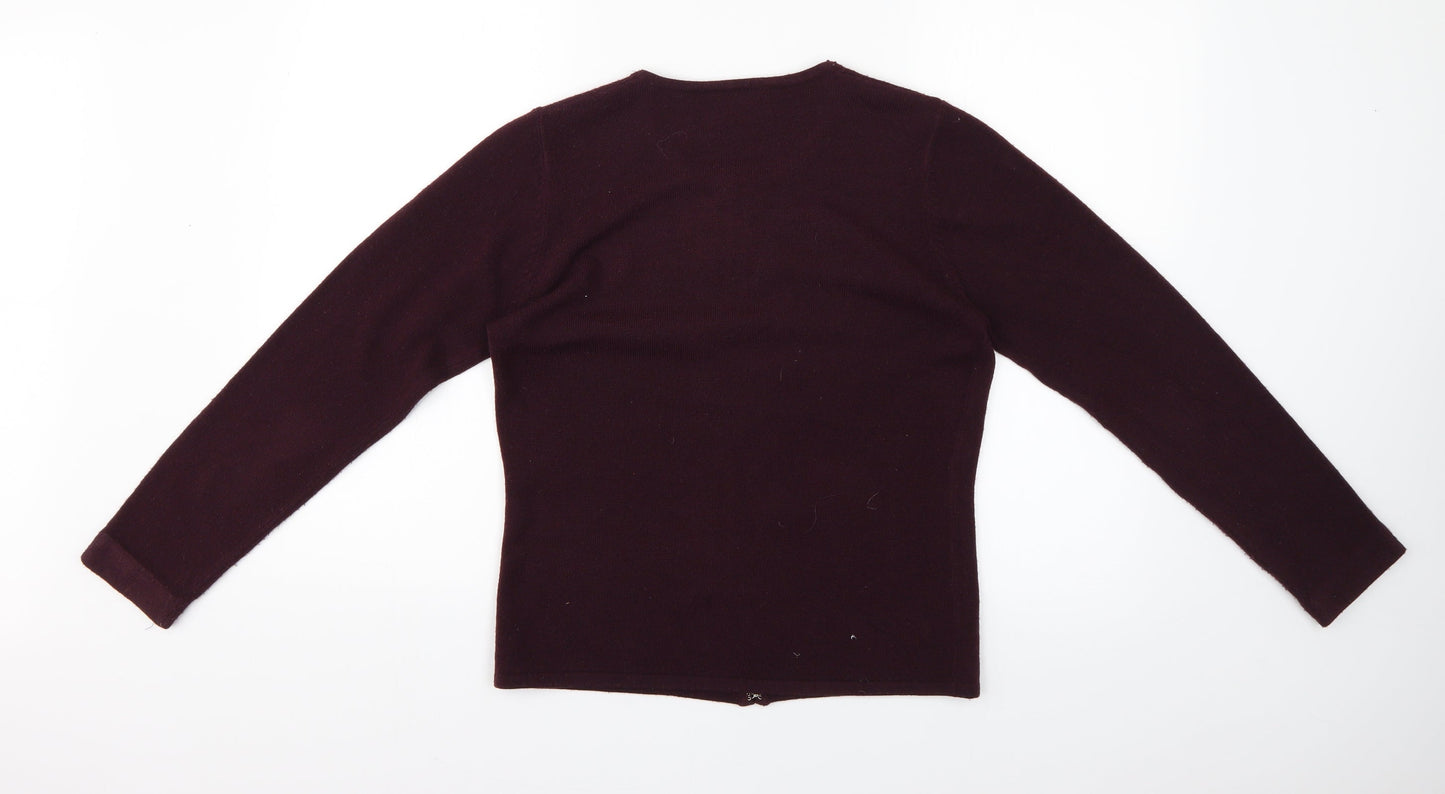 Womens UK Size 10 Sara Purple Cardigan Jumper