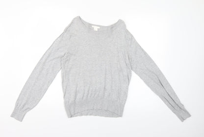 H&M Womens Grey   Basic Blouse Size S