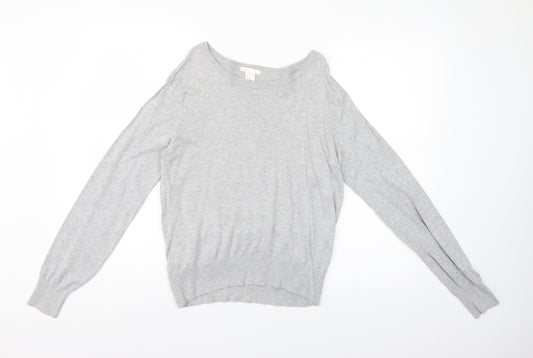 H&M Womens Grey   Basic Blouse Size S