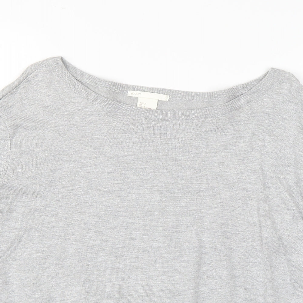 H&M Womens Grey   Basic Blouse Size S