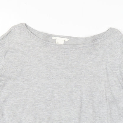 H&M Womens Grey   Basic Blouse Size S