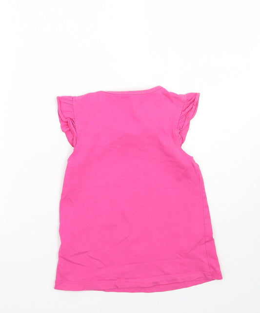 Sunshine girl Girls Pink   Basic Tank Size 6-7 Years