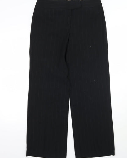 Womens UK Size 10 M&Co Regular Fit  Black Trousers