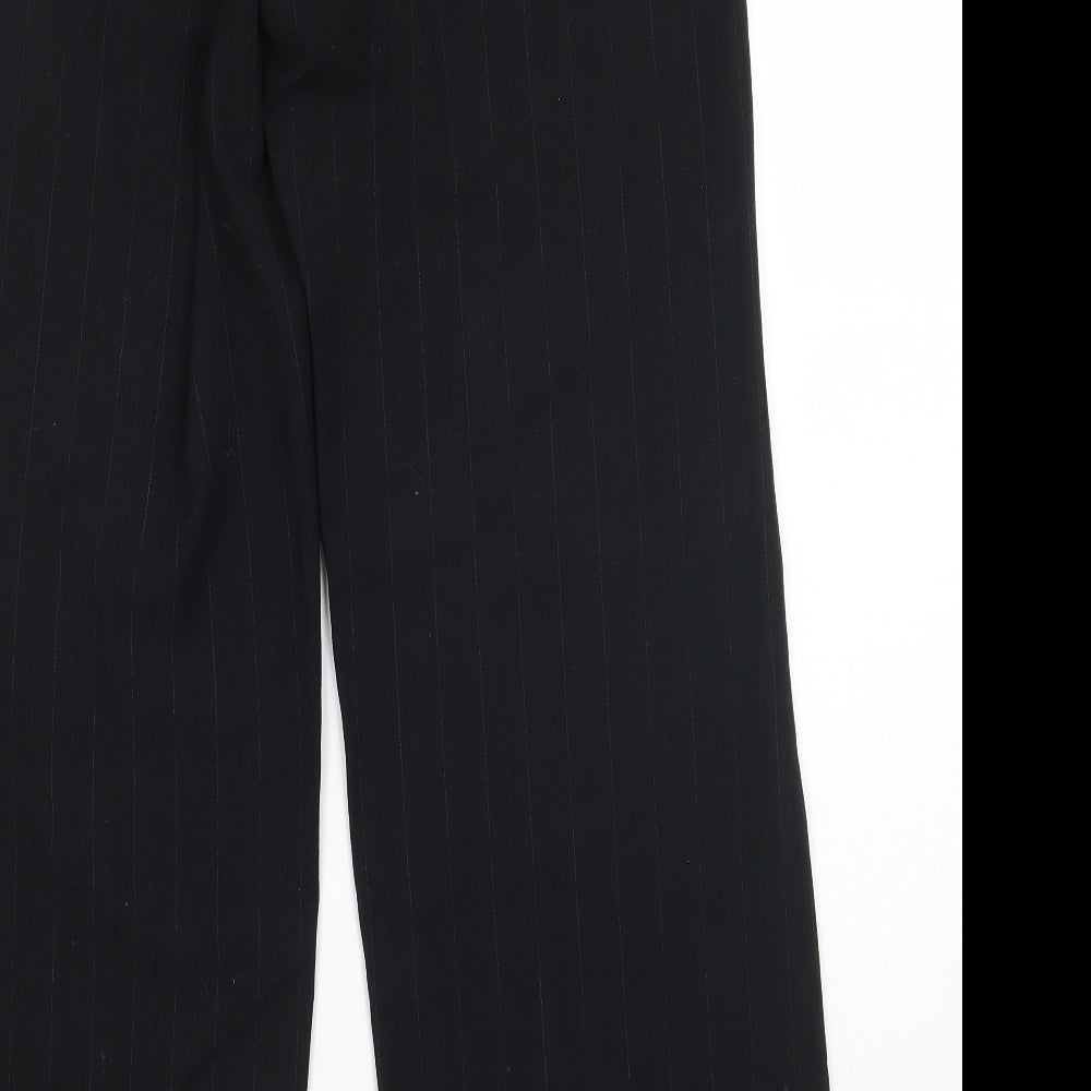 Womens UK Size 10 M&Co Regular Fit  Black Trousers