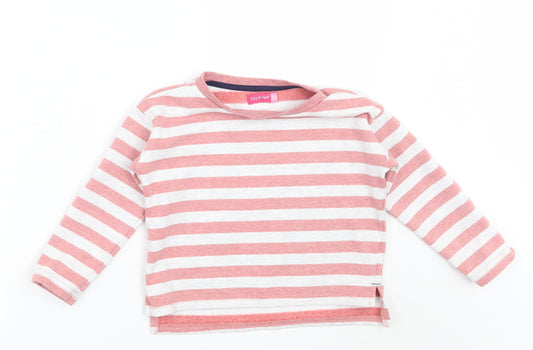 Lily & dan  Boys White Striped  Pullover Jumper Size 5-6 Years