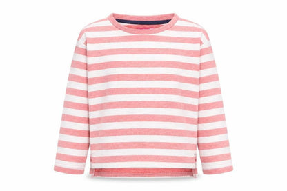 Lily & dan  Boys White Striped  Pullover Jumper Size 5-6 Years