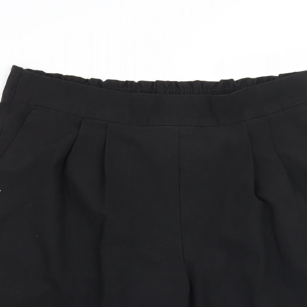 Womens UK Size  Marks and Spencer Regular Fit Cropped Black Trousers