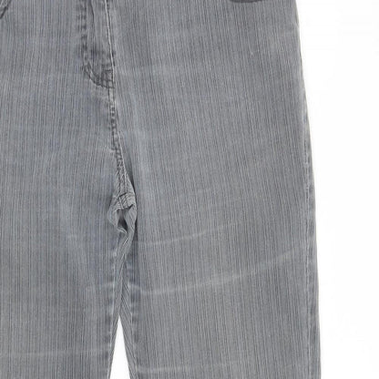 Papaya Womens Grey   Straight Jeans Size 14 L26 in