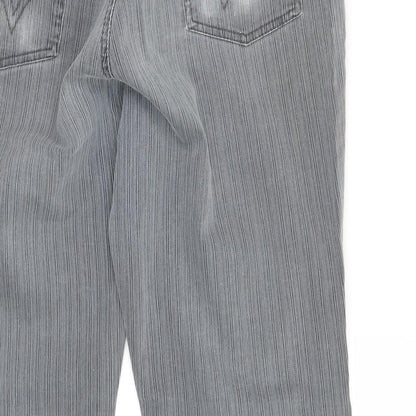 Papaya Womens Grey   Straight Jeans Size 14 L26 in