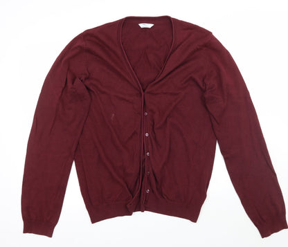 Marks and Spencer Womens Red   Cardigan Jumper   - age 17-18