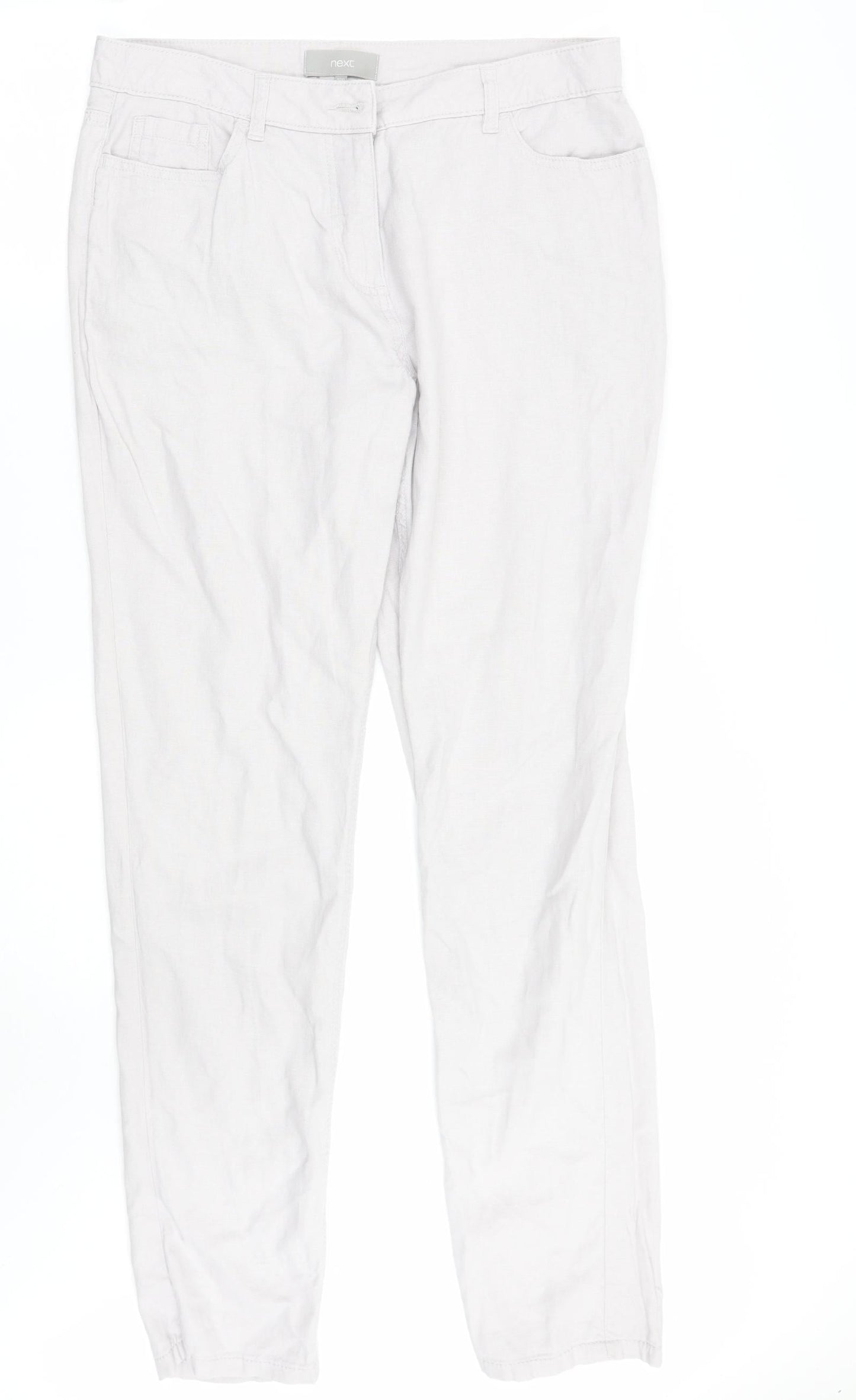 Womens UK Size 10 NEXT Regular Fit  Grey Trousers