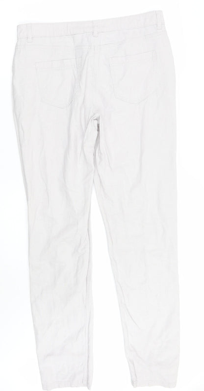 Womens UK Size 10 NEXT Regular Fit  Grey Trousers