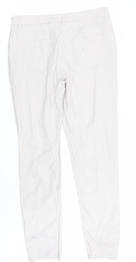 Womens UK Size 10 NEXT Regular Fit  Grey Trousers
