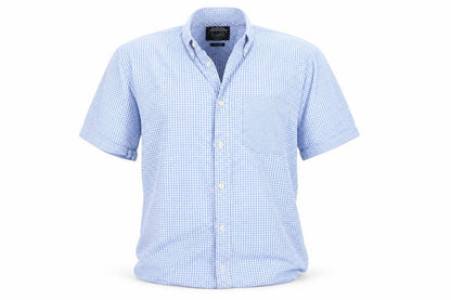 Mens UK Size L Burton Blue  Button-Up Short Sleeve Casual Shirt