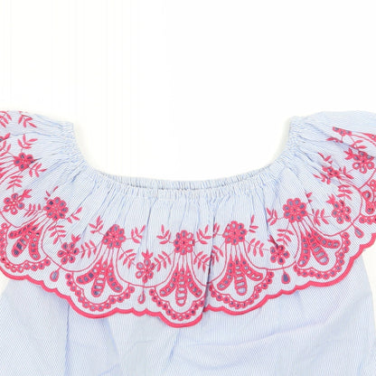 Womens UK Size 8 Red herring Blue Basic T-Shirt