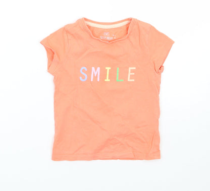 F&F Girls Orange   Basic T-Shirt Size 2 Years