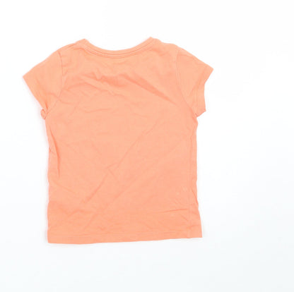 F&F Girls Orange   Basic T-Shirt Size 2 Years