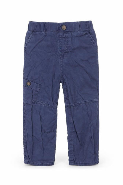 M&Co Boys Blue   Cargo Trousers Size 18 Months
