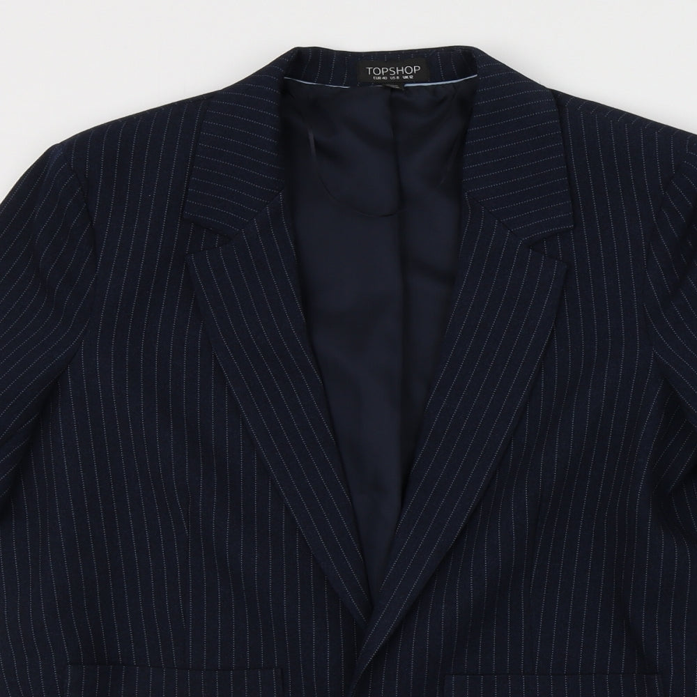 Topshop Womens Blue   Jacket Suit Jacket Size 12
