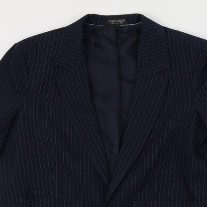 Topshop Womens Blue   Jacket Suit Jacket Size 12