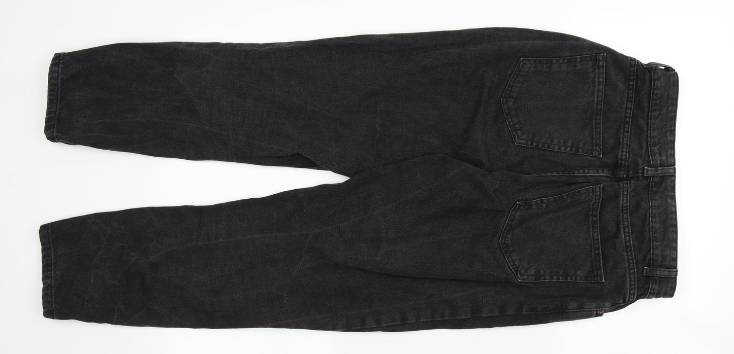 Denim & Co. Womens Black   Mom Jeans Size 10 L26 in