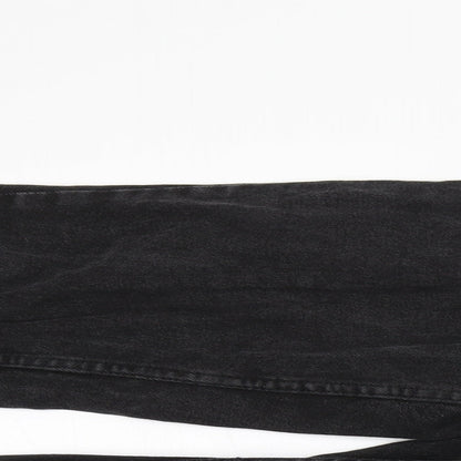 Denim & Co. Womens Black   Mom Jeans Size 10 L26 in