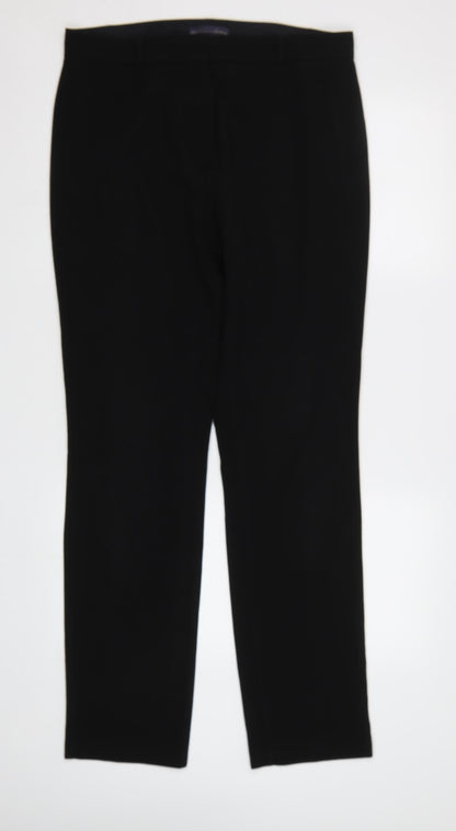 Womens UK Size 12 M&S Regular Fit Dress Pants Black Trousers