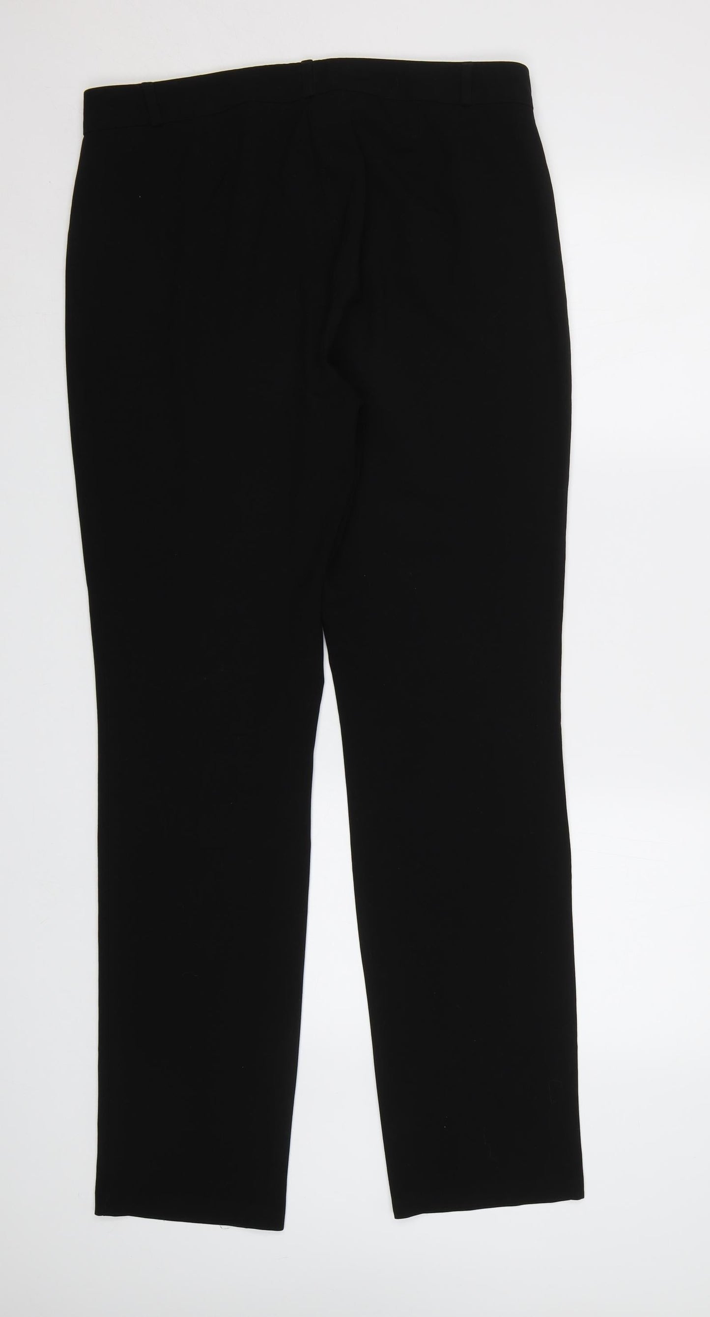Womens UK Size 12 M&S Regular Fit Dress Pants Black Trousers