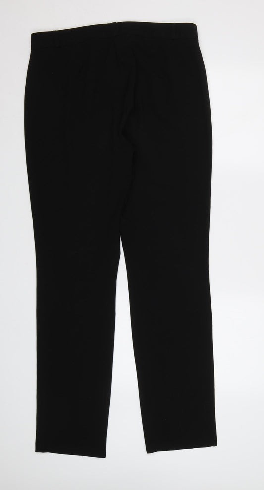 Womens UK Size 12 M&S Regular Fit Dress Pants Black Trousers