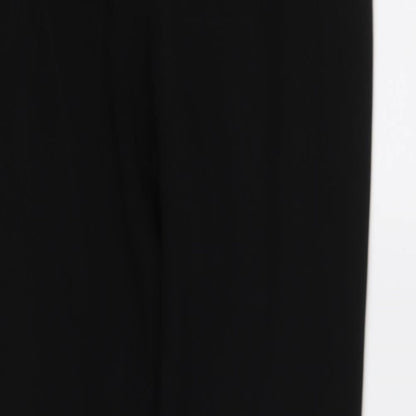 Womens UK Size 12 M&S Regular Fit Dress Pants Black Trousers