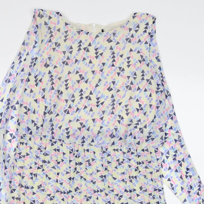Preworn Womens Multicoloured Geometric  A-Line  Size 8